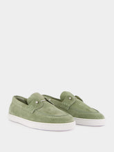 Christian Louboutin Chambeliboat Boat Shoes in Haiiro Green Calf Leather