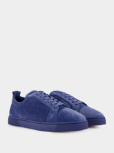 Christian Louboutin Blue Louis Orlato Denim Velours Suede Sneakers