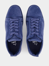 Christian Louboutin Blue Louis Orlato Denim Velours Suede Sneakers