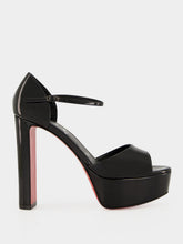 Christian Louboutin Black Sandaloo 130 Patent Leather Sandals
