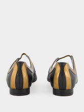 Manolo Blahnik Chilki Black and Bronze Leather Sandals