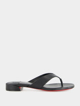 Christian Louboutin Janetonga Black Lamb Nappa Leather Thong Sandals