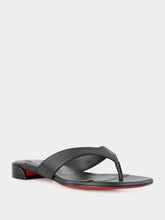 Christian Louboutin Janetonga Black Lamb Nappa Leather Thong Sandals