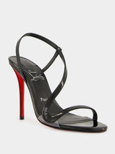 Christian Louboutin Rosa Z 100 Sandal in Black Patent Calf Leather