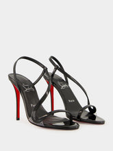Christian Louboutin Rosa Z 100 Sandal in Black Patent Calf Leather