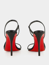 Christian Louboutin Rosa Z 100 Sandal in Black Patent Calf Leather