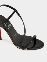 Christian Louboutin Rosa Z 100 Sandal in Black Patent Calf Leather