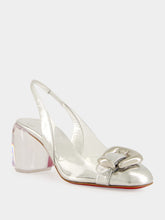 Christian Louboutin Minny Bubble Sling 70 mm Silver Slingbacks