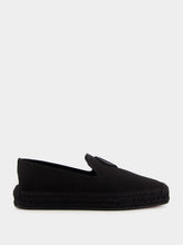 Christian Louboutin Nanou Mooncrest Ivy Black Cotton Espadrilles