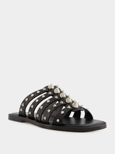 Christian Louboutin Charja Flat Mules with Studs in Black Calf