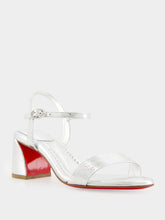 Christian Louboutin Silver Miss Jane 55 Iridescent Sandals