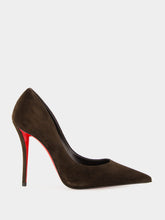 Christian Louboutin Cafe Brown Miss Z 100 Suede Pumps
