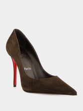 Christian Louboutin Cafe Brown Miss Z 100 Suede Pumps