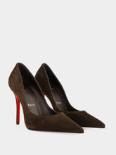 Christian Louboutin Cafe Brown Miss Z 100 Suede Pumps