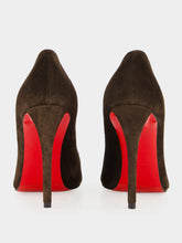 Christian Louboutin Cafe Brown Miss Z 100 Suede Pumps