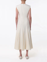 Gabriela Hearst Ivory Kendal Laces Midi Wool Dress