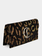 Christian Louboutin Loubi54 Leo Velvet Silk Clutch