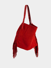 Christian Louboutin Fever Red Baggy Tote Fringe Bag