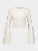 Gabriela Hearst Ivory Long-Sleeve Talos Knit Top