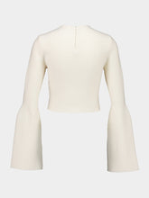 Gabriela Hearst Ivory Long-Sleeve Talos Knit Top