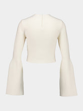 Gabriela Hearst Ivory Long-Sleeve Talos Knit Top