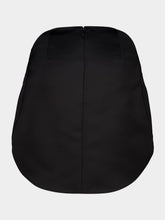 Courrèges Black Circle Satin Mini Skirt
