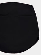Courrèges Black Circle Satin Mini Skirt