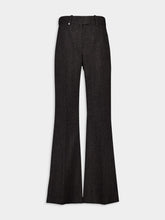 Courrèges Black and Heritage White Tailored Caviar Wool Baggy Trousers