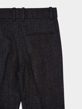 Courrèges Black and Heritage White Tailored Caviar Wool Baggy Trousers