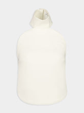 Courrèges Natural Beige Ellipse Mockneck Sleeveless Top