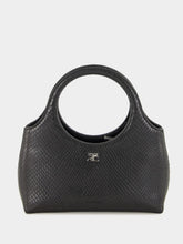 Courrèges Mini Holy Day Bag in Black Viper Leather