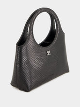 Courrèges Mini Holy Day Bag in Black Viper Leather