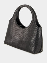 Courrèges Mini Holy Day Bag in Black Viper Leather