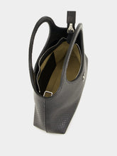 Courrèges Mini Holy Day Bag in Black Viper Leather