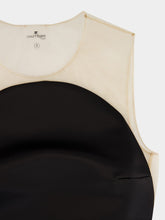 Courrèges Black Illusion Circle Satin Bodysuit
