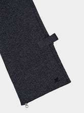 Courrèges Black Zipped Wool Hooded Scarf
