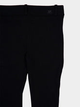 Courrèges Black Ribbed Knit Flared Trousers