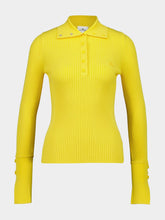 Courrèges Sun Yellow Classic Rib Polo Shirt