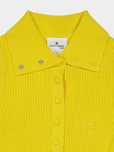 Courrèges Sun Yellow Classic Rib Polo Shirt