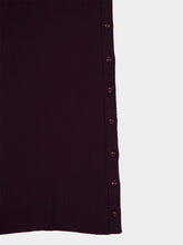 Courrèges Burgundy Maxi Ribbed Snap Dress