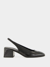 Courrèges Black Vinyl Slingback Heels
