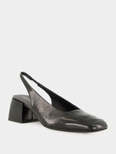 Courrèges Black Vinyl Slingback Heels