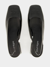 Courrèges Black Vinyl Slingback Heels