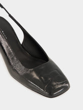 Courrèges Black Vinyl Slingback Heels