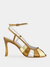 Manolo Blahnik Coludadhi Metallic Nappa Leather Ankle Strap Sandals