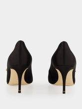 Manolo Blahnik Black Nadira Leather High-Heel Pumps