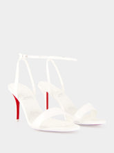 Christian Louboutin White Miss Z 80 Strappy Sandals