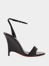 Christian Louboutin Black Zeezeenella 100 Patent Leather Sandals