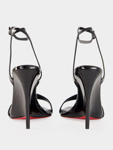 Christian Louboutin Black Zeezeenella 100 Patent Leather Sandals