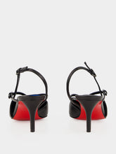 Christian Louboutin Black Twistissimo Kid Leather Slingback Pumps